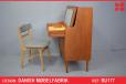 Vintage teak bureau / vanity unit with pull out desk - view 1