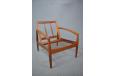 Model 121 teak armchair with new upholstered cushions by Kai Kristiansen
