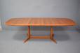 Teak dining table with pedistal leg produced by Skovby - view 5
