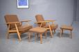 Hans Wegner Cigar chair with foot stool | Oak - view 2