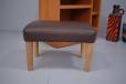 New leather upholstered stool made late 1940s by danish cabinetmaker