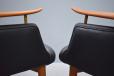 Finn Juhl vintage teak NV53 armchair | Black leather  - view 6