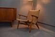 This vintage beech framed and papercord armchair is the perfect harmony of 2 materials to create a stunning chair