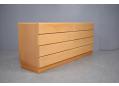 Vintage blonde oak dresser sideboard by Vitze with 8 drawers.