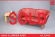 RARE Vintage heart shaped sofa in red leather - view 1