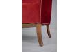 Vintage 2 seat curved frame sofa with in red velvet upholstery - view 11