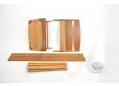 The teak single bed completely dismantles