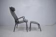 Modern Highback armchair with matching footstool | Made in Denmark