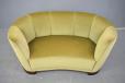 Vintage 2 seat curved frame sofa made by Danish Cabinetmaker