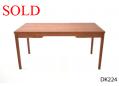 Vintage teak minimalist desk | 2 deep drawers
