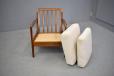 Midcentury design beech frame armchair by Danish Mobelfabrik - view 11