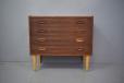 Randers Mobelfabrik production rosewood chest of 4 drawers by prebend sorensen
