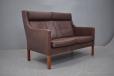 A stylish Danish design 2 seat sofa with high back. Peter Mogensen design 1975 model 2432