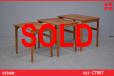 Set of 3 nesting tables in vintage teak - view 1