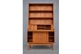 Teak writing desk wall unit with sliding doors | Johannes Sorth - view 7