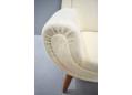 Cream fabric upholstered Kurt Ostervig armchair by Henry Rolschau