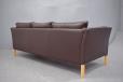 Vintage 3 seat brown leather box sofa | Stouby - view 8