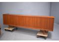 Free-standing large sideboard with rear panel in vintage teak