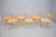 Niels O Moller design model 75 dining chairs in oak and papercord