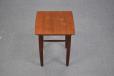 Square top teak side table with taering legs for sale