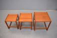 stylish danish made nest of 3 tables in vinage teak