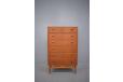 Vintage Danish teak chest of drawers wih 6 lockable drawers