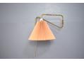 Vintage wall light with swing arm in brass - Made in Denmark mid 1950s 