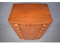 Bow front chest with 8 drawers in teak with cup handles