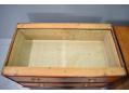 The interior of each drawer features newspaper lining from the Victorian period.