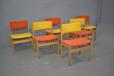 kaj Winding design set of 6 oak dining chairs in new upholstery