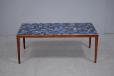 Vintage rosewood coffee table with blue tiled top - view 5