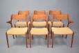 Model 55 + 71 dining chairs designed 1951 by Niels O Moller for sale