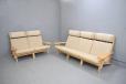 Solid oak frame 3 seater sofa design by Hans Wegner