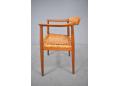 Oiled teak with woven cane wrapped seat and back - THE CHAIR by WEGNER