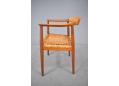 Oiled teak with woven cane wrapped seat and back - THE CHAIR by WEGNER