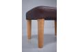 Beautiful stitched leather in Aussie nut colour used on this stool.