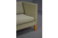 large 3 seater grey fabric sofa with beech legs produced by Soren Lund