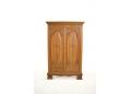 Antique Danish 1930s linen cabinet in oak with panel doors & 3 shelves. SOLD