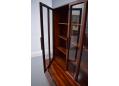 2-part display cabinet in rosewood with glass door top