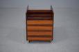 Midcentury rosewood record storage cabinet designed by Rolf Hesland