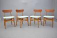 Set of 4 beech and teak dining chairs by Farstrup - view 3