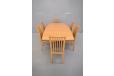 Light oak Skovby dining table with 6 side chairs - view 4