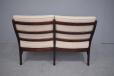 Small 2 seat sofa with mahogany show frame made by Farsttrup - view 4