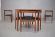 Midcentury teak extendable dining table set made by Frem Rojle - view 7