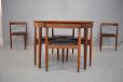 Midcentury teak extendable dining table set made by Frem Rojle - view 7