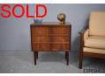 Compact 3 drawer bedside or hall chest | Rosewood