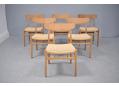 Designed 1951 for Carl Hansen, Model CH23 oak frame dining-chairs