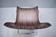 Makassar wood easy chair with chrome metal frame model 1207 produced by Makassar