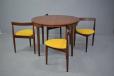 vintage teak dining table with 4 matching sidechairs produced by Frem Rojle
