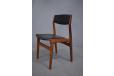 Rosewood Dining chairs with Black vinyl seats | NOVA - view 2